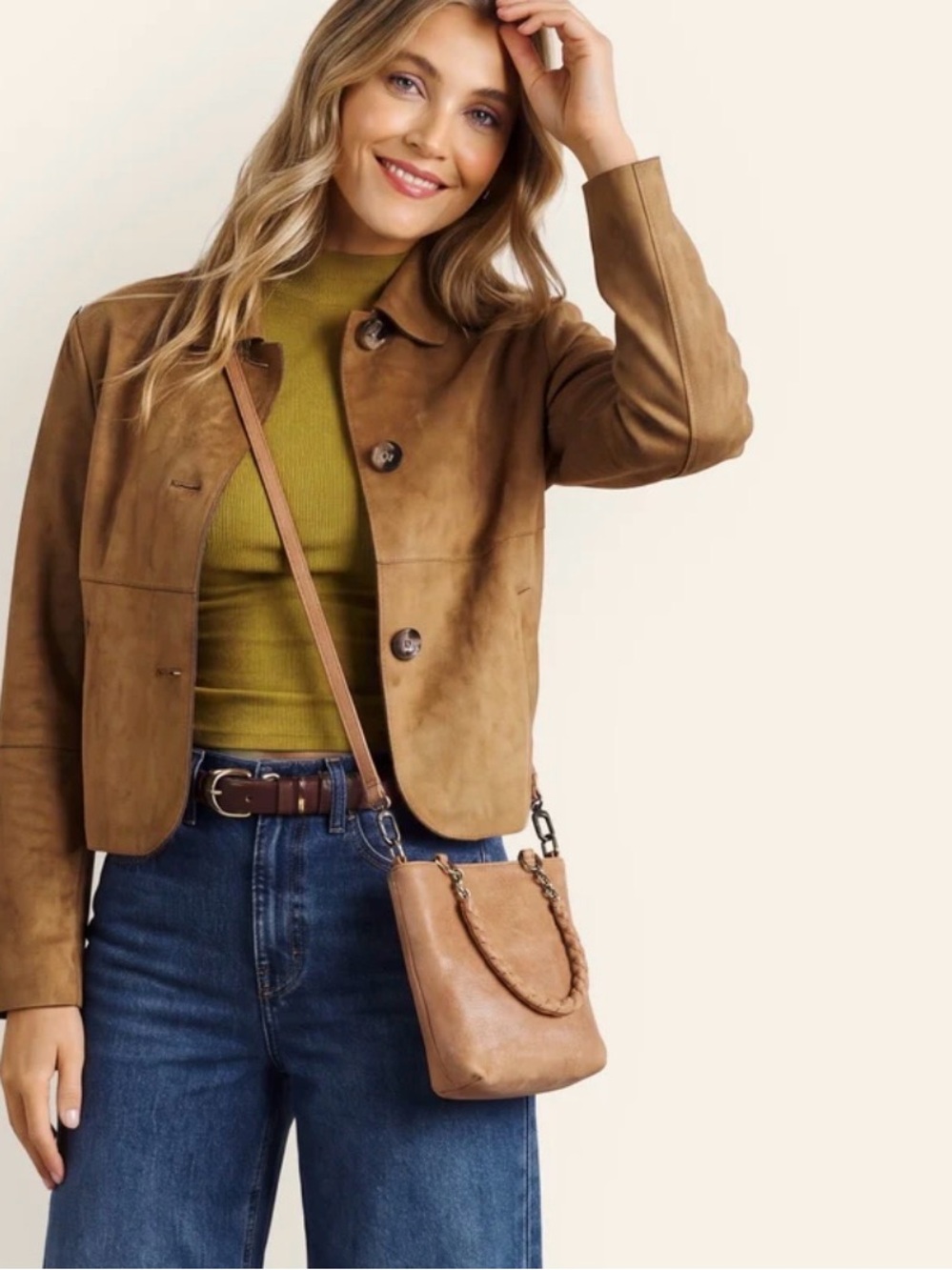 NWT HOBO Tennessee Mini Buffed Leather Whisky Handbag Crossbody